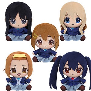 Chocopuni Plushie Yui Hirasawa/Mio Akiyama/Ritsu Tainaka/Tsumugi Kotobuki/Azusa Nakano