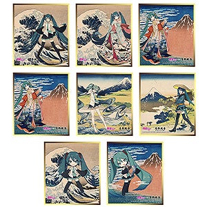 【BOX】初音ミク×葛飾北斎　iXima　色紙（8枚入）