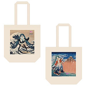 初音ミク×葛飾北斎　iXima　トートバッグ　神奈川沖波裏/凱風快晴
