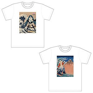 初音ミク×葛飾北斎　iXima　Tシャツ　神奈川沖波裏/凱風快晴