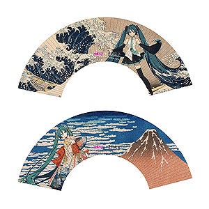 初音ミク×葛飾北斎　iXima　扇子　神奈川沖波裏/凱風快晴