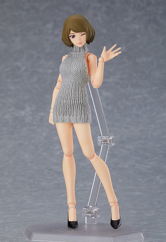figma 女性body（チアキ） with バックレスセーターコーデ