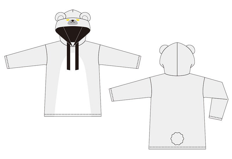 くまクマ熊ベアー パーカー 黒くまver./白くまver