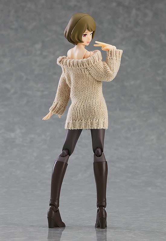 figma 女性body（チアキ） with バックレスセーターコーデ