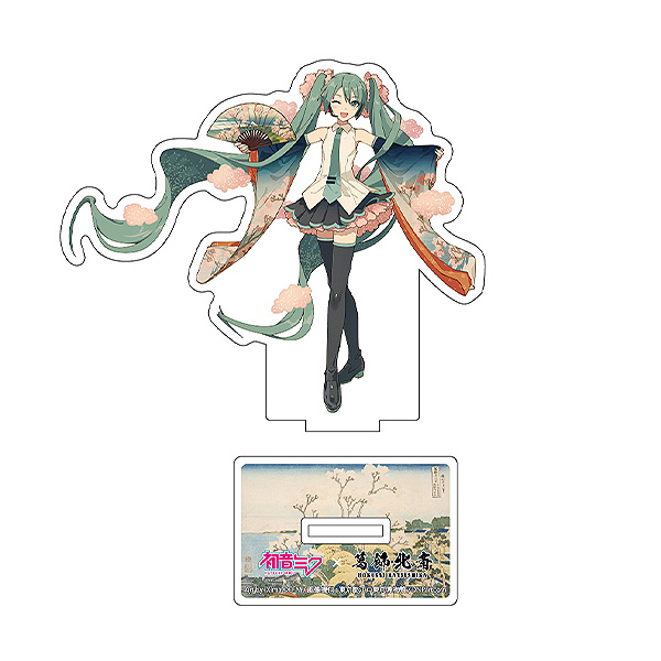 初音ミク×葛飾北斎　iXima　ダイカットアクリルスタンド　東海道品川御殿山ノ不二