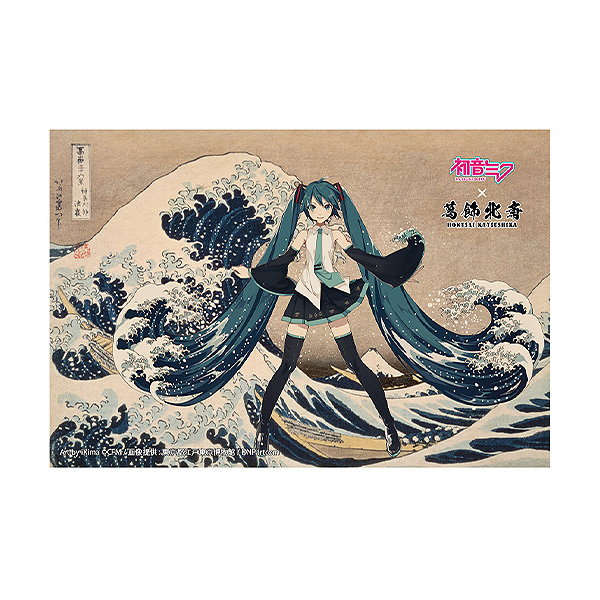 初音ミク×葛飾北斎　iXima　ポストカード　神奈川沖波裏