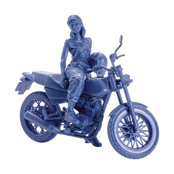 PLAMAX MF-103 Rider's portrait Honda FTR 223 ブルー